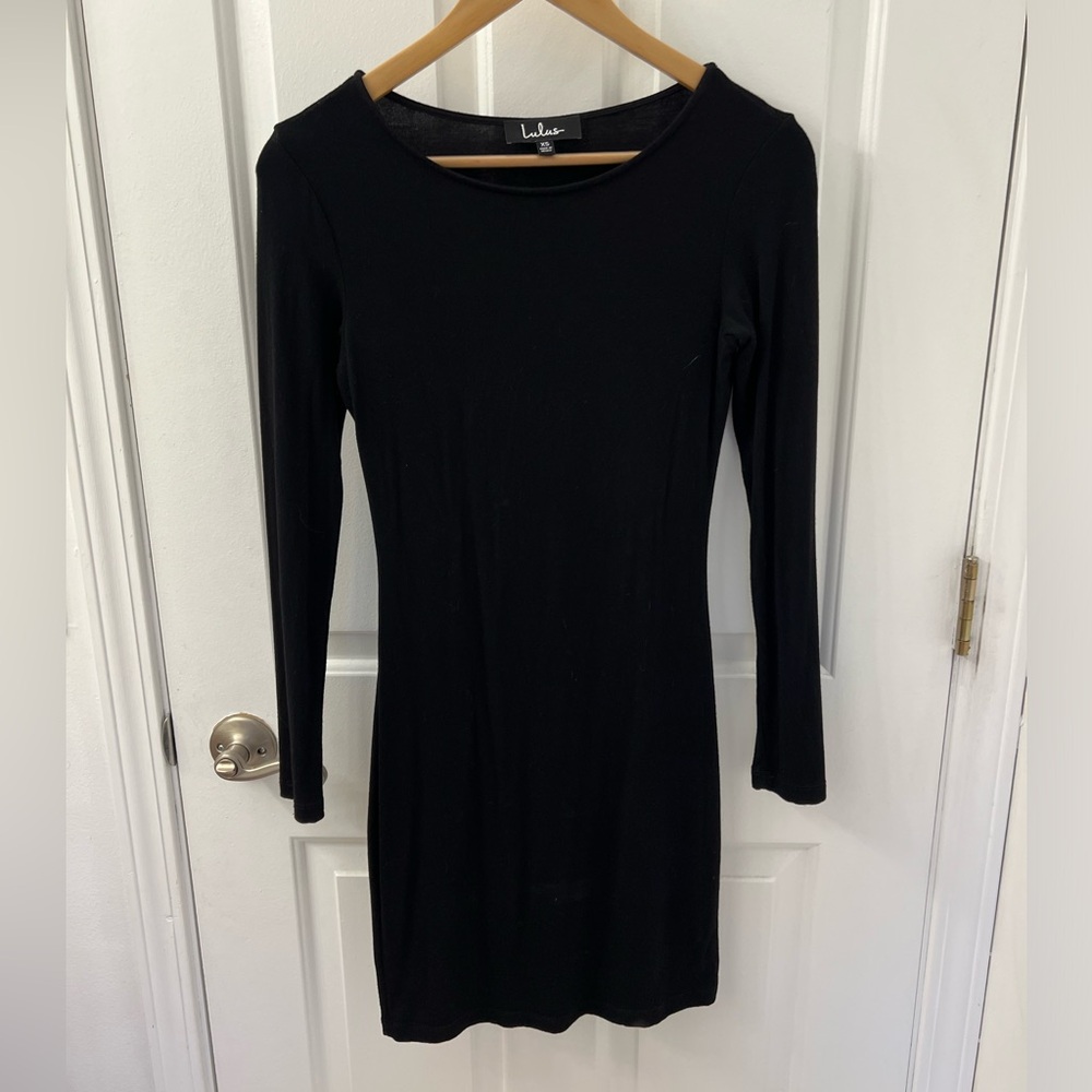Lulus women’s black long sleeve dress
